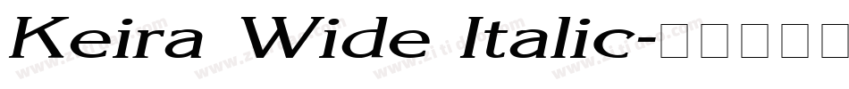 Keira Wide Italic字体转换